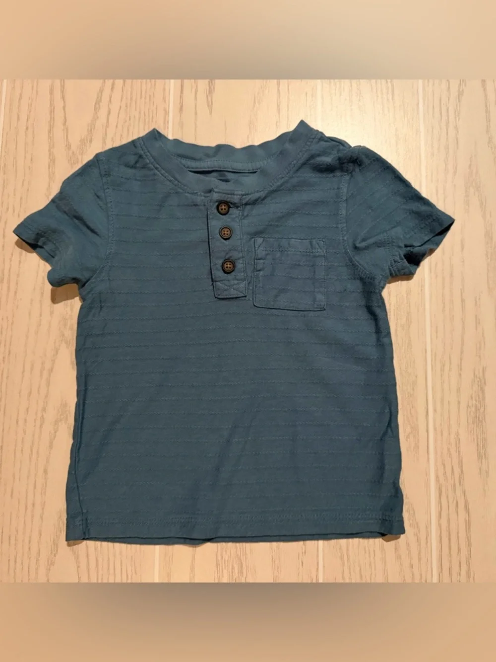 Cat & Jack Baby Boy 18M Outfit 3Pc‎ Set Blue Polo Shirt Shorts EUC